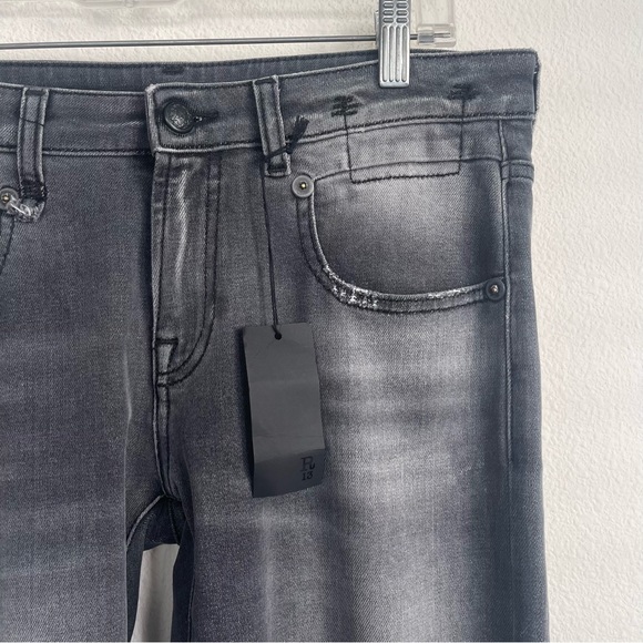 R13 Boy Skinny Grey Denim Jeans - Picture 2 of 8